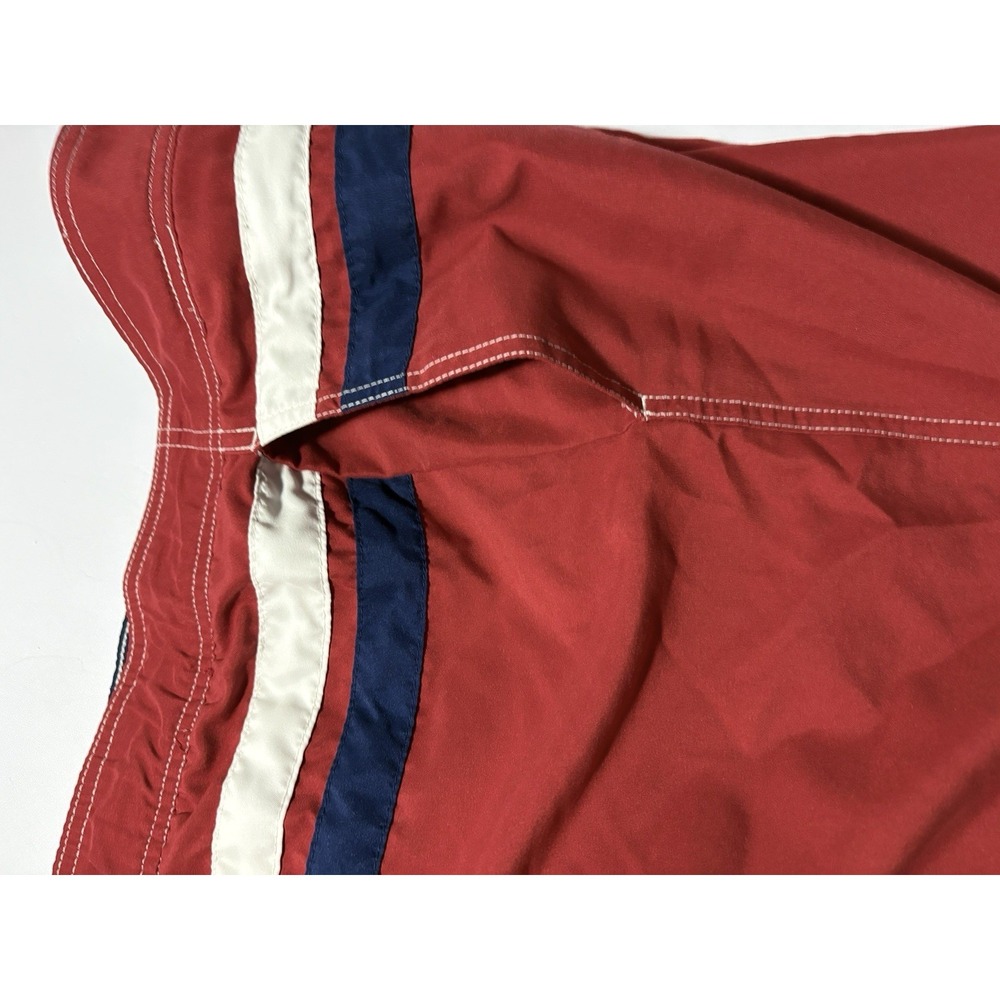 CHAPS Red White & Blue Stripe Mesh Lined Swim Trunks Mens Size XL Vtg Classic - Picture 6 of 13